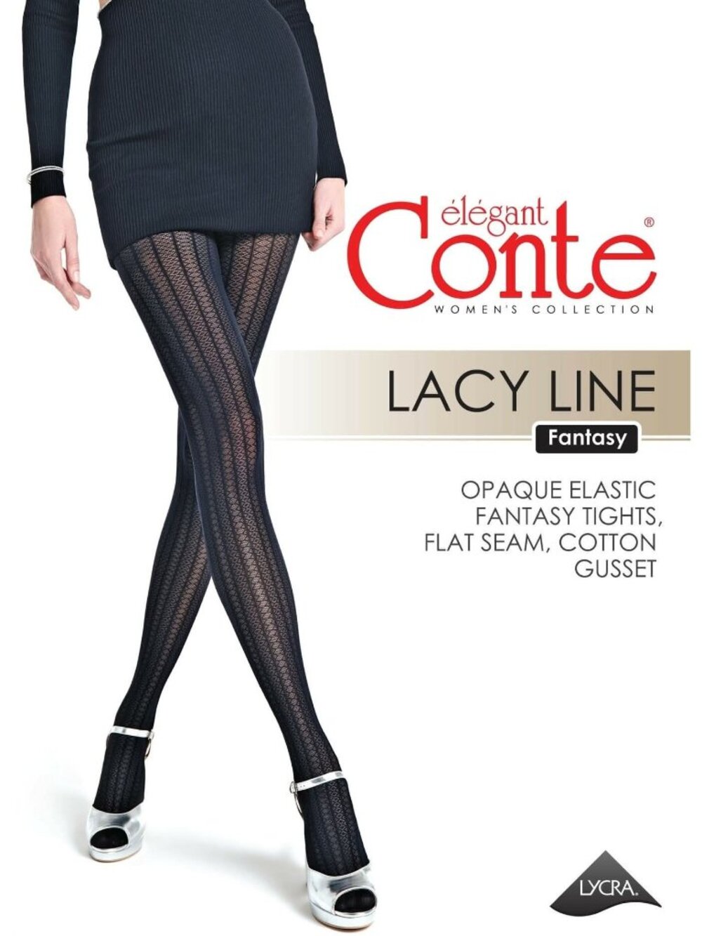 Conte Lacy Line 30 Den - Fantasy Women's Tights with openwork pattern